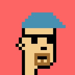 Cartoonish Pixelated Man