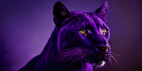 Portrait of a black panther with beautiful studio lighting - panther wallpaper 