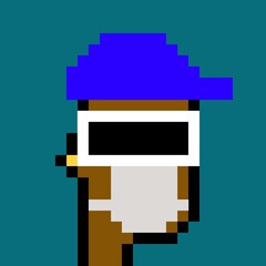 Cartoonish Pixelated Man