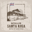 VECTORS. Editable banner for the Battle of Santa Rosa, held at 