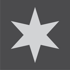 Wall Mural - Six pointed star icon