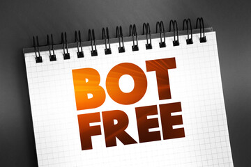 Poster - Bot Free text on notepad, concept background