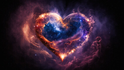 heart nebula and energy flow, generative ai