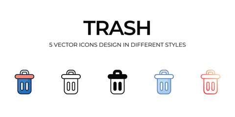 Poster - trash icons set vector illustration. vector stock,