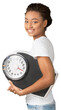 © BillionPhotos.com - Portrait of a Woman Holding a Scale and an Apple