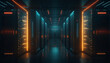 Data Center with Lights. Creative Illustration, simple, beautiful, subtle, technology, cloud computing infrastructure. 