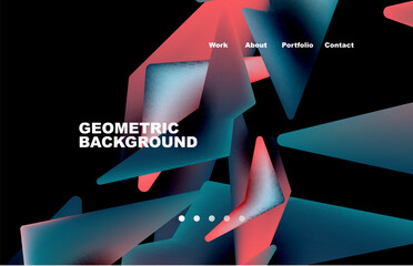 Wall Mural - Broken pieces abstract background. Trendy background for your landing page design, concept of web page design for website and mobile website