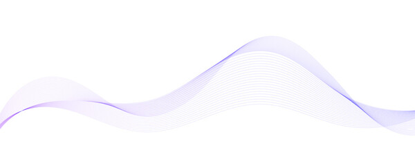 Poster - Flowing wave lines background. Abstract smooth curved stripes template. Blue purple fluid shape. Horizontal design element. Vector
