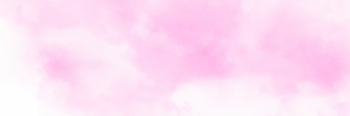Wall Mural - Pink sky background with white clouds. Sky pink clouds pattern background