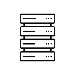 Editable Icon of Database, Vector illustration isolated on white background. using for Presentation, website or mobile app
