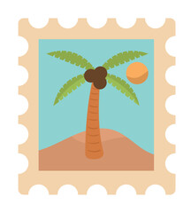 Canvas Print - travel stamp icon