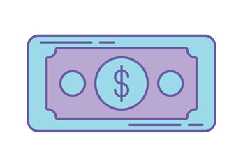 Sticker - money banknote icon