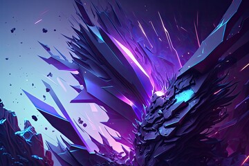 Poster - background with a light abstract texture in purple and blue. notion of cyberpunk. advertising, techn