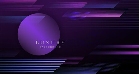 Wall Mural - Gorgeous background with stripes of blue and purple tint, round frame isolated
