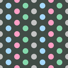 Wall Mural - Polka dot seamless pattern with regular rows