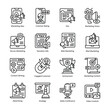 © Optima GFX - Marketing vector outline Icon Design illustration. Marketing Symbol on White background EPS 10 File set 3