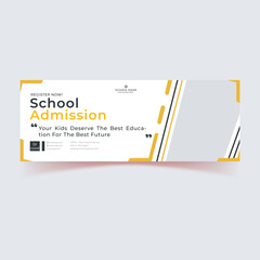 Wall Mural - Abstract banner design web template in black color, social media vector design, school add banner design, post add banner.