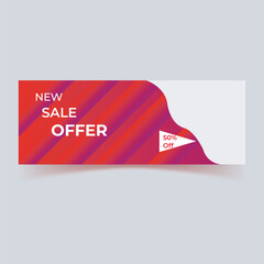 Wall Mural - Abstract gradient modern geometric banner template design in red color palette combination, social media vector design, school add banner design, post add banner