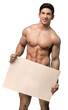 © BillionPhotos.com - Naked Muscular Torso Covering Copy Space Box