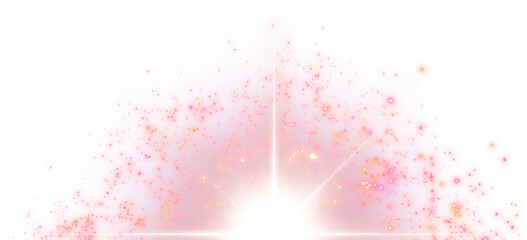 Wall Mural - pink border effect with glitter