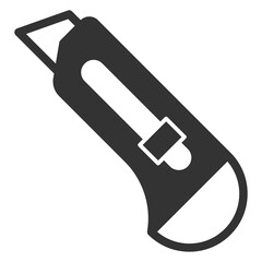 Construction knife - icon, illustration on white background, glyph style