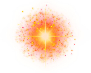 Canvas Print - orange starlight effect with glitter