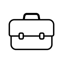 Fototapete - Briefcase icon. Business bag icon. Suitcase, portfolio symbol, linear style pictogram isolated on white.