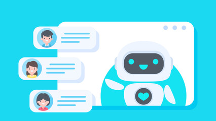 Poster - Auto reply system with intelligent robots provide information and help customers with problems