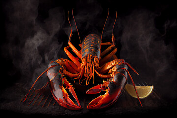 Canvas Print - Delicious freshly boiled lobster