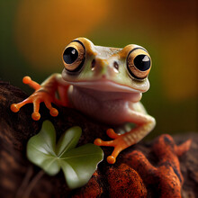 Cute Little Green Frog