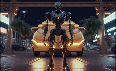 Poster - The figure of the robot Generative AI