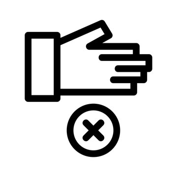 no handshake icon or logo isolated sign symbol vector illustration - high quality black style vector icons
