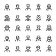 Icon set - Avatar and People line icon