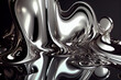 © pa-ka - glossy silver metal fluid glossy chrome mirror water effect background. generative ai.