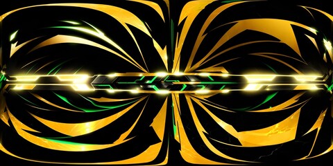 Wall Mural - modern computer animation in liquid black and green marble. kiakiaa style design. Ai generative technology vr ready, abstract background