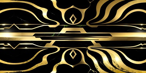 Wall Mural - modern computer animation in liquid black and green marble. kiakiaa style design. Ai generative technology vr ready, abstract background