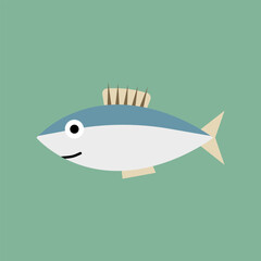 Wall Mural - Mackerel icon. Fish icon. Vector.