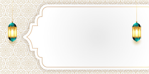 arabic islamic luxury frame ramadan or ramadhan banner for eid al fitr adha ramzan milad un nabi jumma mubarak background	