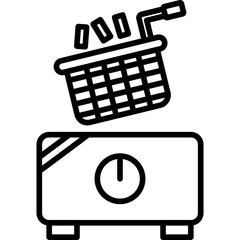 Sticker - Electric Fryer Icon