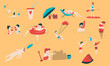 © Natalia Maca - Summer Holiday Activities and Icon set by the beach
