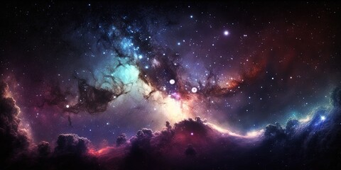 Wall Mural - celestial sight - stars, nebulae, and galaxies paint the splendid canvas of the night sky, generativ