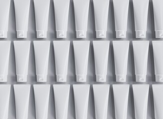 Wall Mural - group of cream tubes flat lay, cosmetic and beauty product commecial template