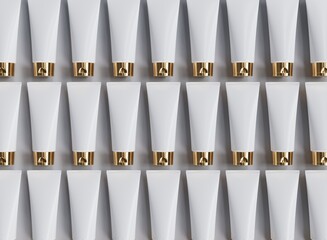 Wall Mural - group of cream tubes flat lay, cosmetic and beauty product commecial template