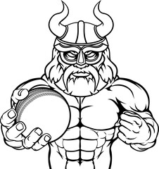 Wall Mural - Viking Cricket Sports Mascot