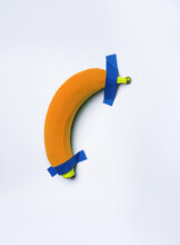 Painted Banana On A White Background ...