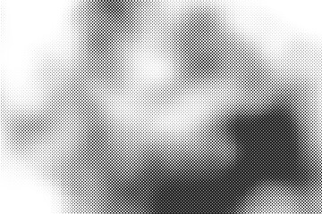 Poster - Abstract random black gradient halftone circle texture isolated on white background. Geometric vector shape elements pattern for presentation design. Fit for corporate, business talks