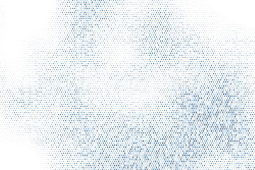 Poster - Blue random digital data matrix of binary code numbers isolated on a white background with a copy text space in the middle. Technology, coding, or big data concept. Vector illustration