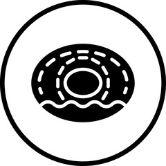 Poster - Vector Design Donut Icon Style