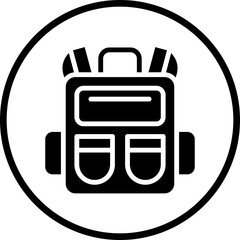 Wall Mural - Vector Design Backpack Icon Style