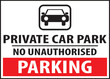 © Prathi - Private car park sign vector eps, no unauthorized parking sign vector